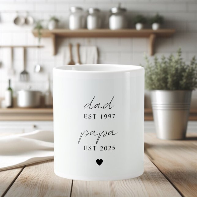 Personalised Dad & Papa EST Mug | Father's Day (Creator Uploaded)