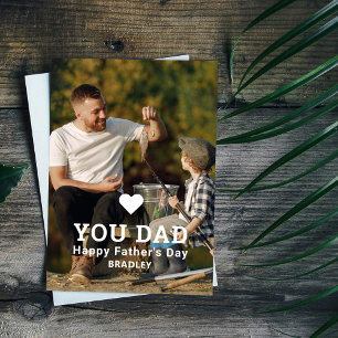 Personalised Dad Photo and Family Names Holiday Card