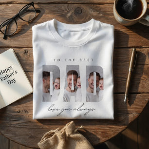 Personalised Dad Photo  Best Dad Ever Custom T-Shirt