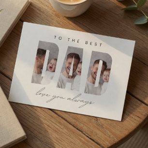 Personalised Dad Photo Card   Best Dad Ever Custom