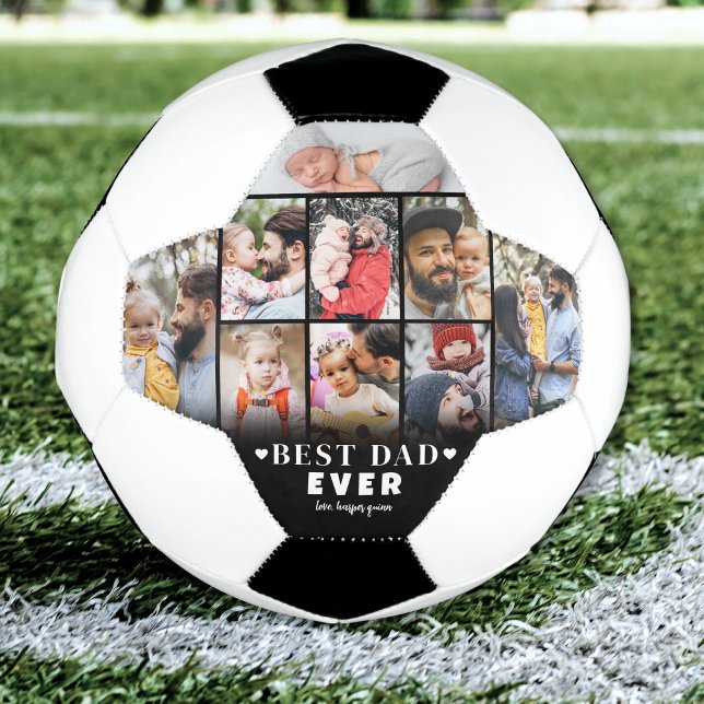 Personalised Dad Photo Collage Football (Personalized Dad Photo Collage Soccer Ball )
