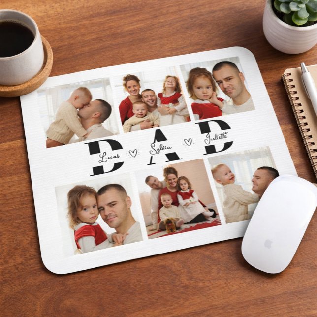 Personalised Dad Photo Collage Mouse Mat (Creator Uploaded)