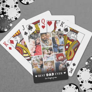 Personalised Dad Photo Collage Playing Cards
