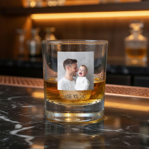 Personalised Dad Photo   Custom Father's Day Gift Whiskey Glass