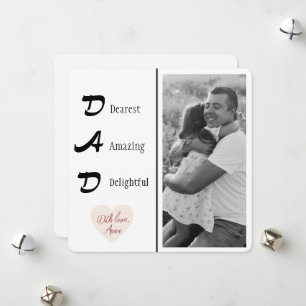 Personalised Dad Photo   Father's Day Card Message
