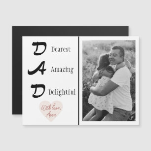 Personalised Dad Photo   Fathers Day Magnetic Card