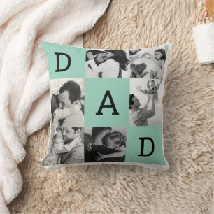 Personalised Dad photo print, Father's day gift Cushion