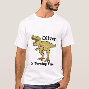 Personalised Dad T Rex Dinosaur Birthday T-Shirt