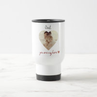 Personalised Dad You Are My Hero Travel Mug