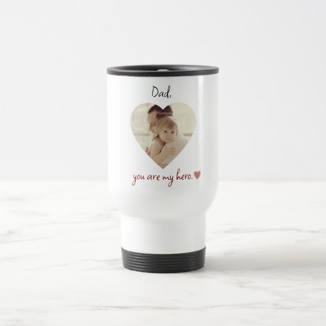 Personalised Dad You Are My Hero Travel Mug (Center)
