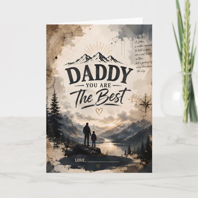 Personalised Daddy Adventure Greeting Card (Front)