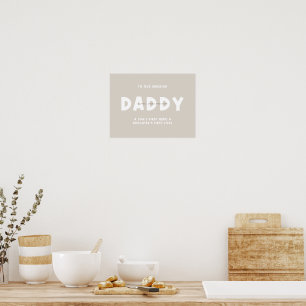 Personalised Daddy Bold Typograph Fathers Day Poster