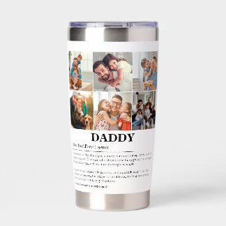 Personalised Daddy Definition 6 Photo Collage Insulated Tumbler