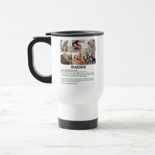 Personalised Daddy Definition 6 Photo Collage Travel Mug