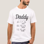 Personalised Daddy Established Kid Birth Date Name T-Shirt<br><div class="desc">Personalised Daddy Established Kid Birth Date Name T-Shirt
Daddy will never forget the dates of when his little ones were born when he wears this personalised established t-shirt! The day he became a dad,  grandpa or even an uncle will be marked on a fun shirt like this.</div>