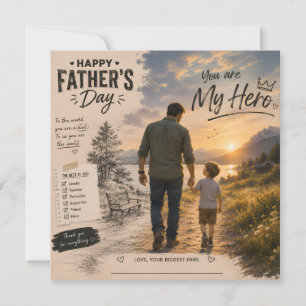 Personalised Daddy Hero Greeting Card