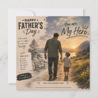 Personalised Daddy Hero Greeting Card