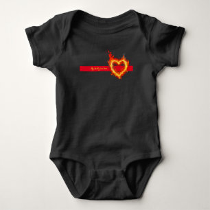 Personalised Daddy/Mummy is a Hero Firefighter Baby Bodysuit