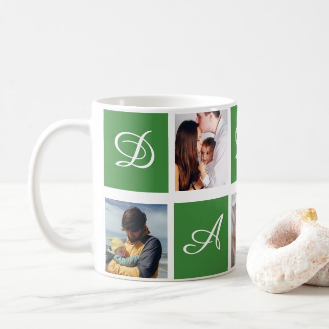 Personalised Daddy Photo Collage Mug Gift (With Donut)