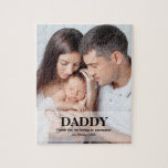 Personalised Daddy photo Father's day Gift Idea  Jigsaw Puzzle<br><div class="desc">Put a tear in his eye when he puts this puzzle together with his children on Father's day. Personalised with names and customise with your own heartfelt message.</div>