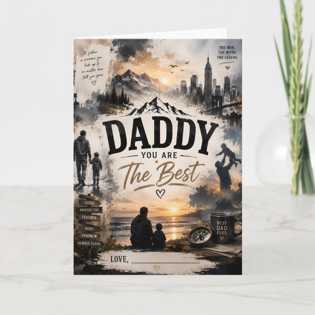 Personalised Daddy The Best Greeting Card (Front)