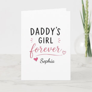 Personalised Daddy's Girl Forever Card