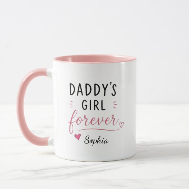 Personalised Daddy's Girl Forever Mug (Left)