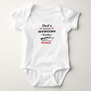 Personalised Daddys Hunting Buddy Baby Bodysuit