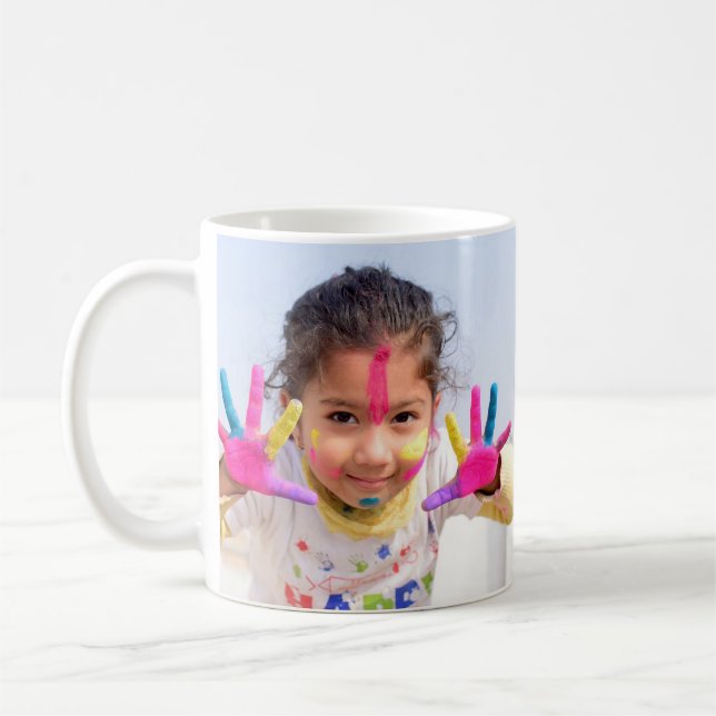 Personalised Daddy's Little Angel Photo Coffee Mug (Left)
