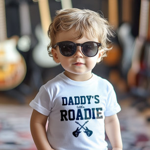 Personalised Daddy's Little Roadie Baby T-Shirt