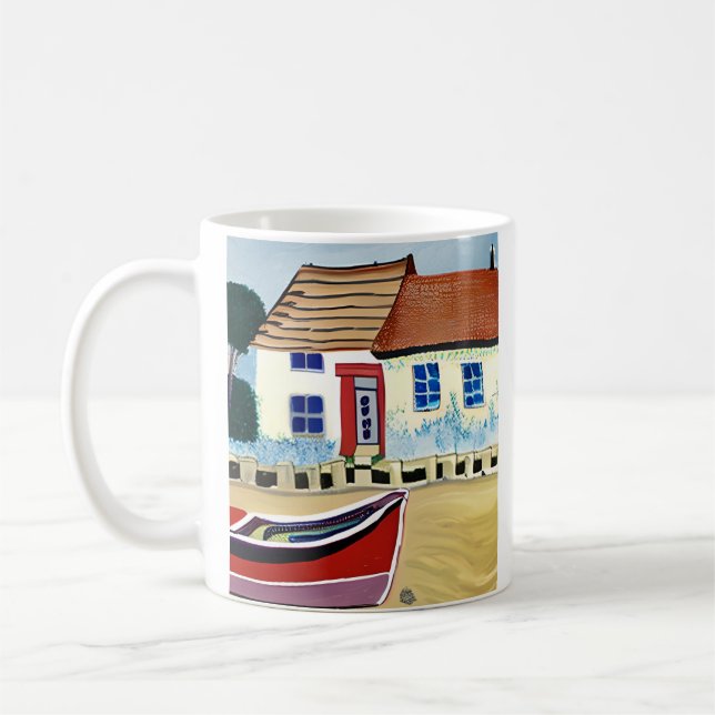 Personalised Dad's Favourite Mug | Beach House  (Left)
