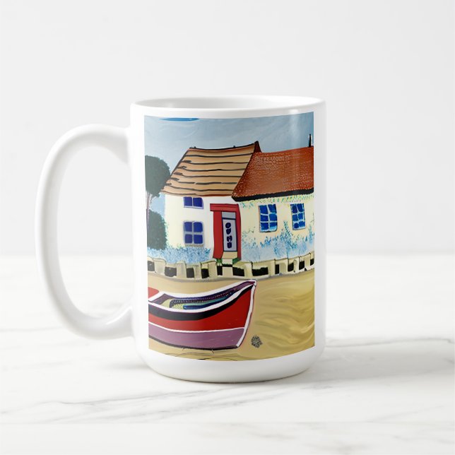 Personalised Dad's Favourite Mug | Beach House  (Left)