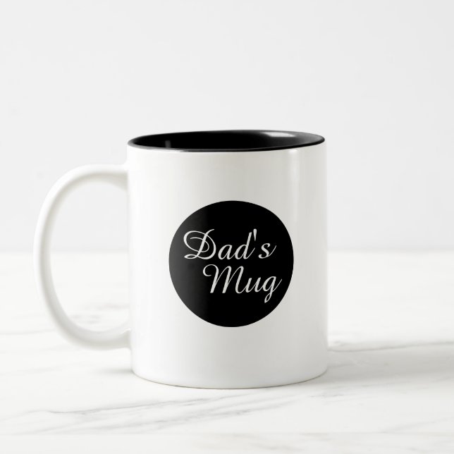 Personalised Dad's Mug Classic Black Coffee Mug (Left)