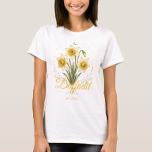 Personalised Daffodil Birth Flower Name Shirt