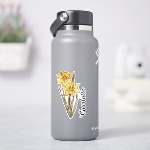 Personalised Daffodil Name Custom Floral Stainless