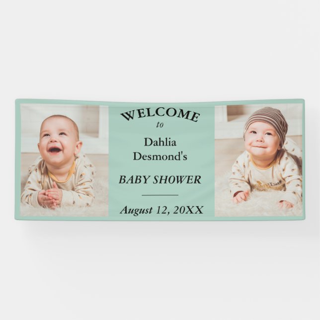 Personalised Dahlia Davidson's Baby Shower Welcome Banner (Horizontal)