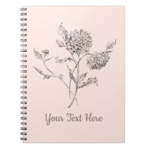 Personalised Dahlia Notebook