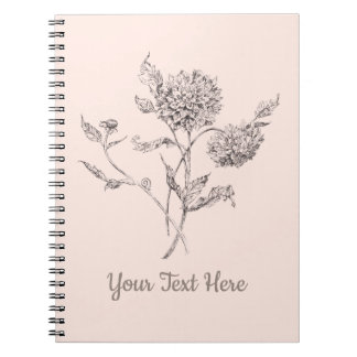 Personalised Dahlia Notebook