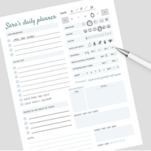 Personalised Daily Planner Mental & Physical Notepad