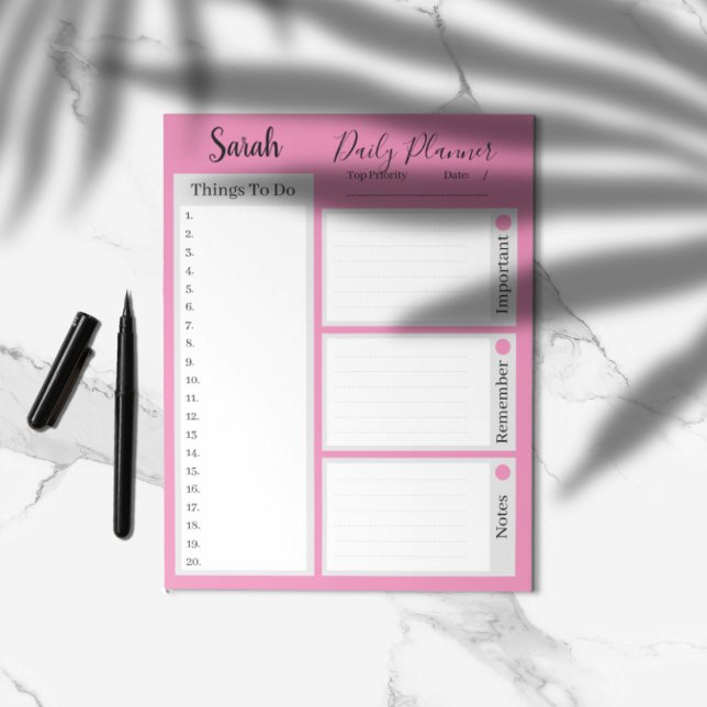 Personalised Daily planner Notepad (Creator Uploaded)