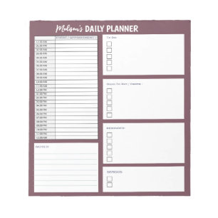 Personalised Daily Planner To Do List Organiser Notepad