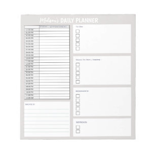 Personalised Daily Planner To Do List Organiser Notepad