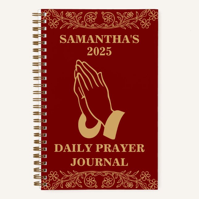 Personalised Daily Prayer Christian Women Journal (Front)