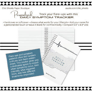 Personalised Daily Symptom Tracker / Flare Up Log Notebook