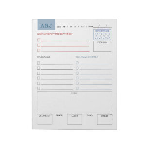 Personalised Daily Tasks Large Notepad