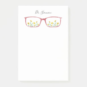 Personalised Daisies & Eyeglasses Post-It Notes
