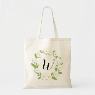 Personalised Daisies Floral Tote Bag