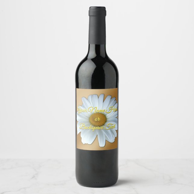 Personalised Daisy Bottle Labels  (Front)