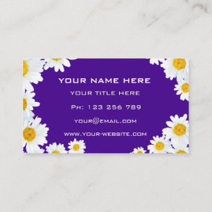 Personalised Daisy Business Cards Your Colours