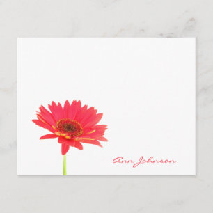 Personalised Daisy Floral Flat Note Cards